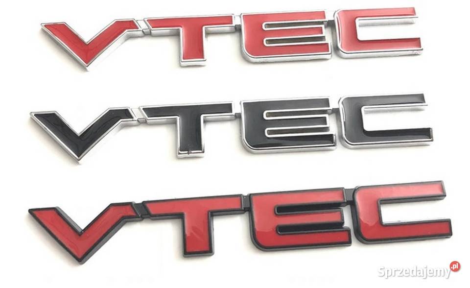 NOWY klejany znaczek emblemat VTEC 3 kolory logo Emblematy