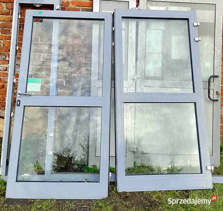 Duże drzwi aluminiowe przeciwpożarowe przegroda 208cm Rzeszów