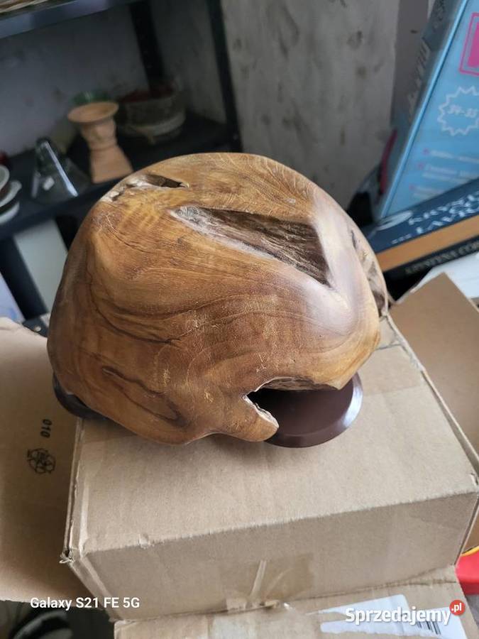 Świecznik drewno stal Wyposażenie wnętrz Zamość