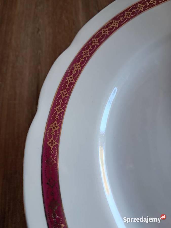 3 używane duże talerze z prlu wytwórnia Ćmielów Sandomierz