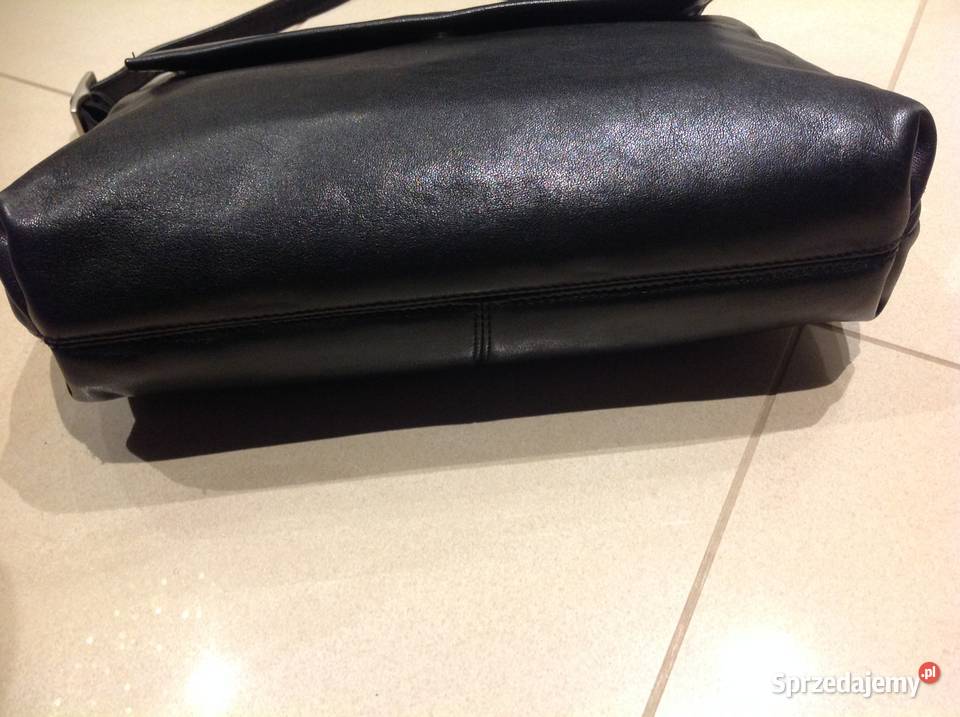 Skórzana Czarna Torebka Damska FANCY na ramię j Nowa Sól