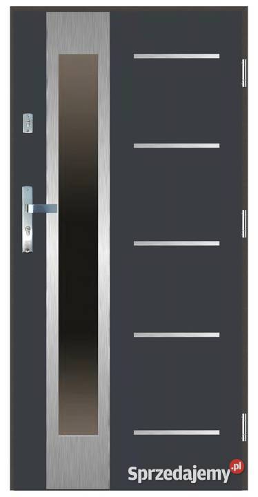 Drzwi wejściowe do domu GI20 INOX Antracyt 90 Ciemniewo sprzedam