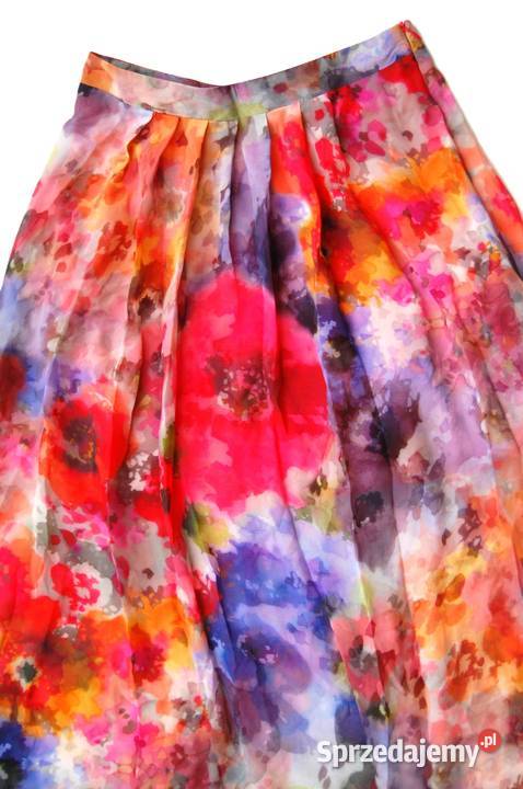 Letnia zwiewna spódnica maxi Mohito 34 XS kwiaty Lublin