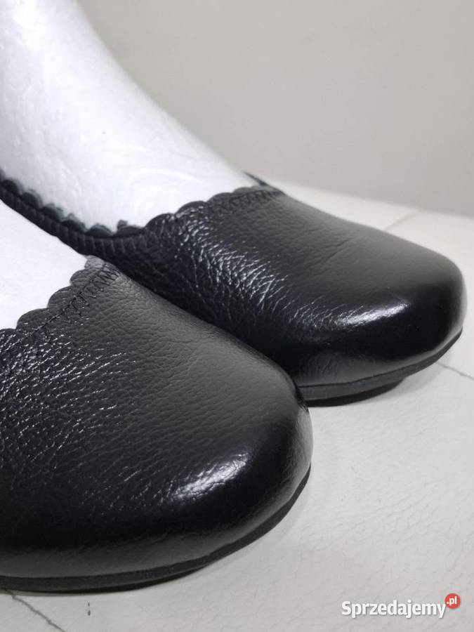 Nowe baleriny 38 damskie Solo Femme skóra brązowy/beżowy Balerinki
