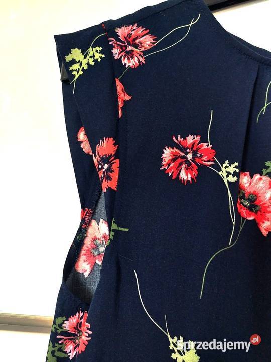 Bluzka granatowa kwiaty S 36 Hampton Republic mazowieckie Warszawa
