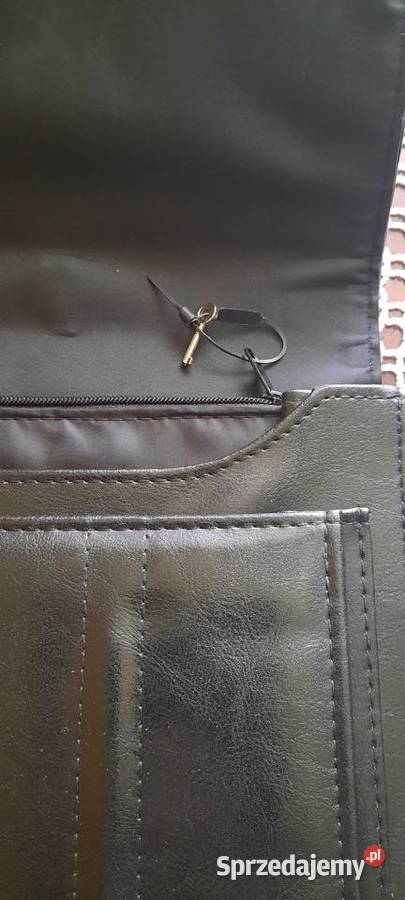 Nowa czarna skórzana męska teczka aktowa z 30cm lubelskie Lublin