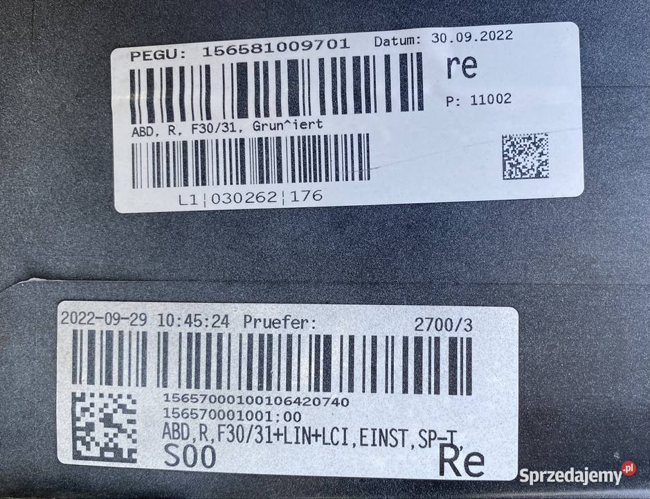 BMW 3 F30 F31 prawa listwa nakładka progu podkarpackie sprzedam