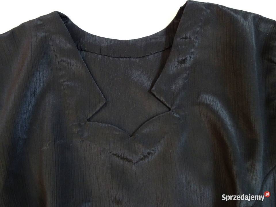 czarna midi sukienka z rozcięciami 44 Nowy Sącz