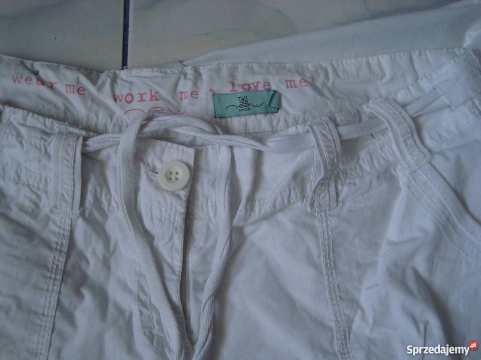 Spodenki damskie białe Tall look 42 Spodnie Ostrołęka