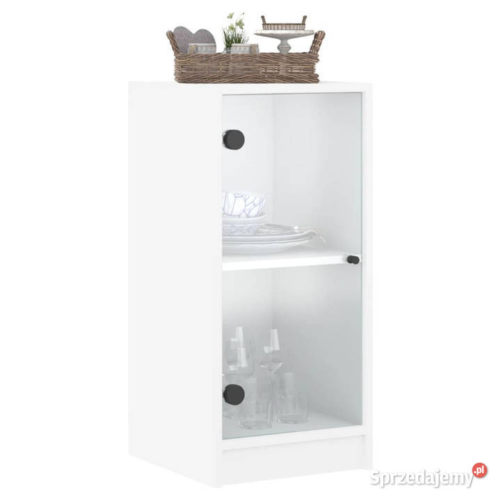 Szafka ze szklanymi drzwiami biała 35x37x755 Warszawa
