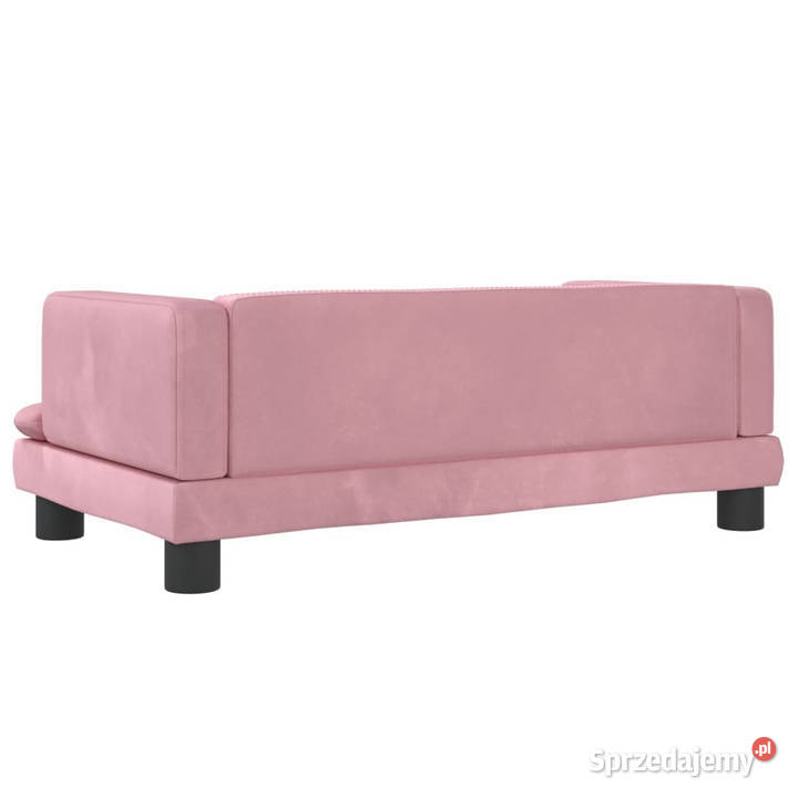 Sofa dzieci różowa 80x45x30 aksamit WM3196308 Warszawa
