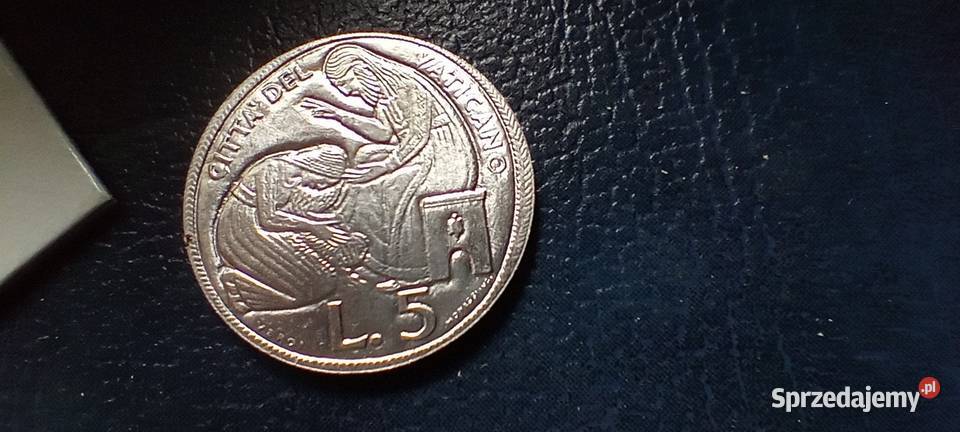 Stare monety 5 lir 1975 Święty Watykan Lesko