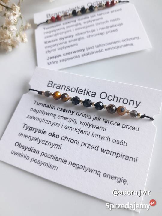 Kamienie naturalne Turmalin Bransoletka Ochrony Bielsko-Biała