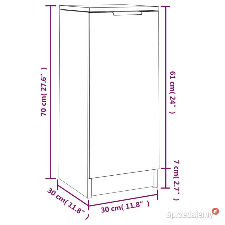 Szafka biała 30x30x70 materiał drewnopochodny Warszawa