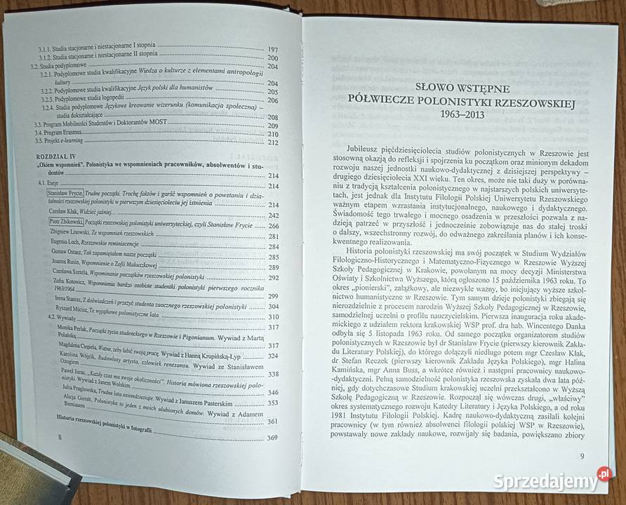 Pięćdziesiąt 50 lat polonistyki rzeszowskiej Rzeszów