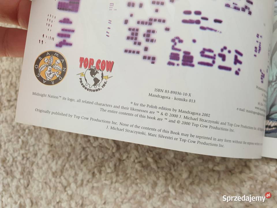 Midnight Nation komiks wydawnictwo Mandragora Gdynia sprzedam