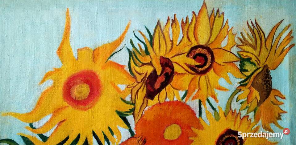 Obraz Olejny Słoneczniki Van Gogh Nie Fotokopia Gliwice sprzedam