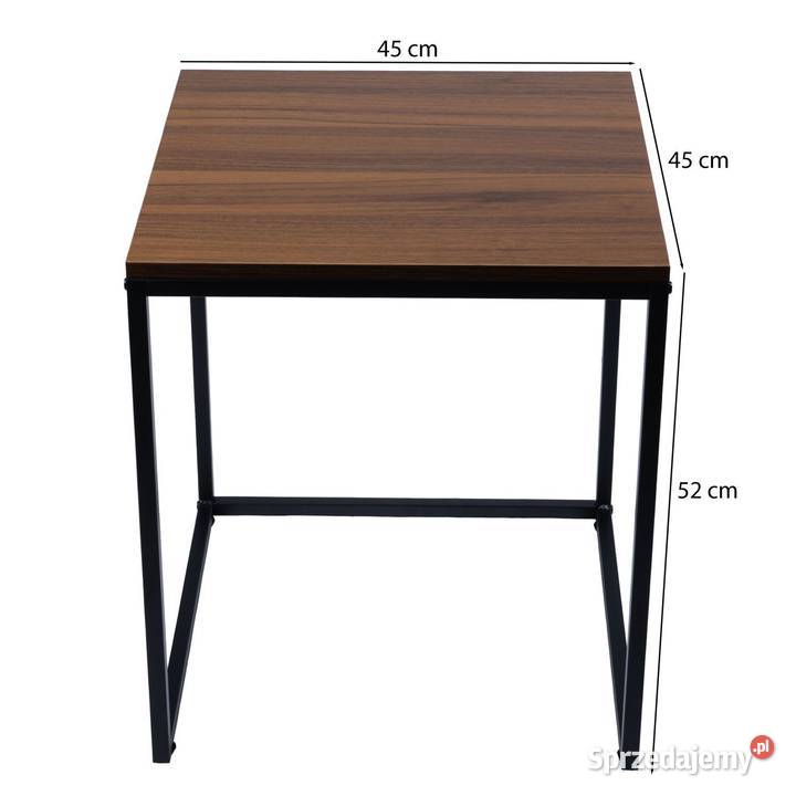Nowoczesne stoliki kawowe kwadratowe zestaw 2w1 45cm Poznań