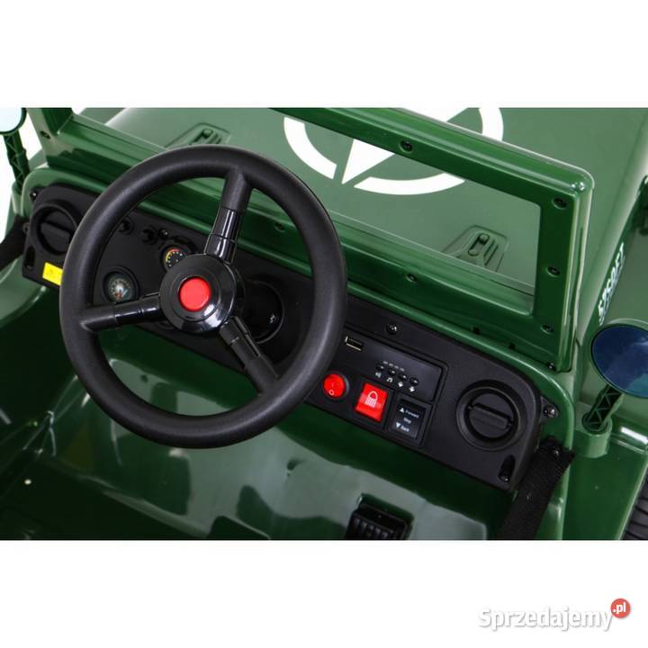 Auto samochód na akumulator WOJSKOWE RETRO 4x4