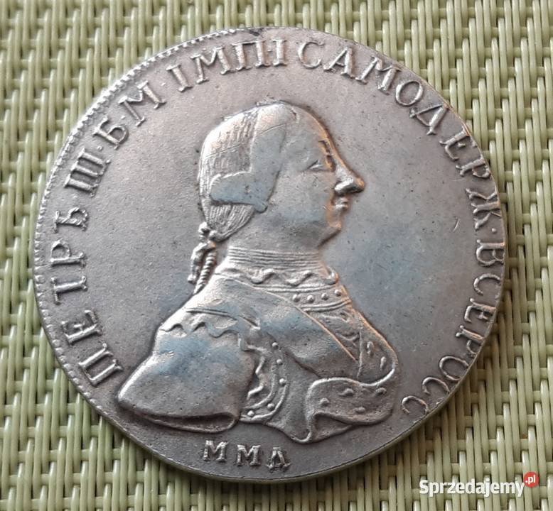 MonetaNumizmatKopia RUBEL 1762 r PIOTR III 30 Pruszków