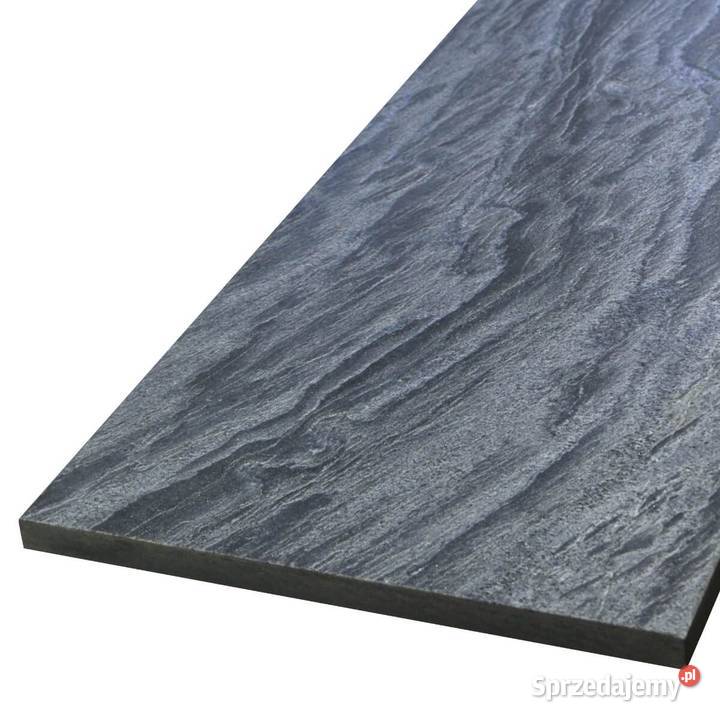 Stopień kwarcyt Silver Grey leather 150x33x3 Rumia