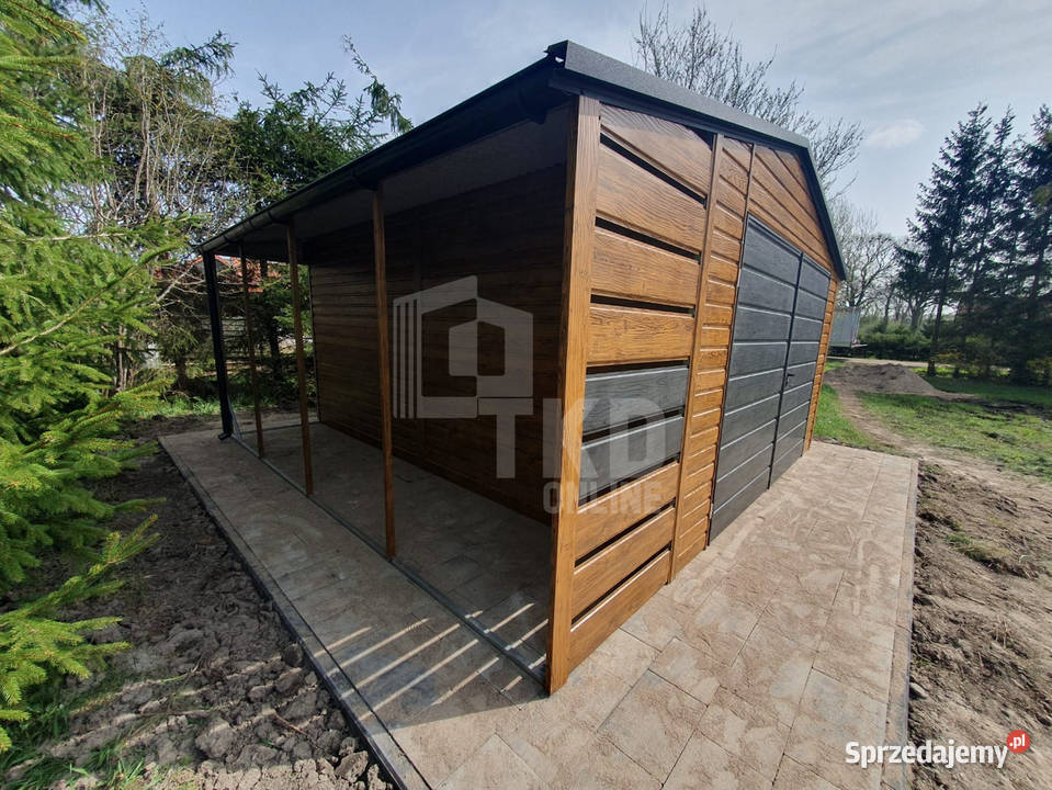 Garaż Blaszany 4x5 wiata 1x5 Brama okno rynny Szczecinek sprzedam