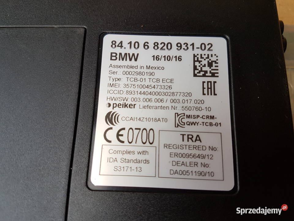 BMW 1 120 F20 f21 LIFT moduł sterownik telematik Legnica