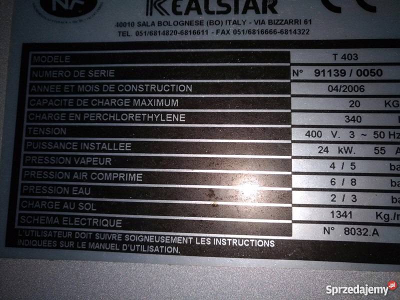 AGREGAT REALSTAR T403 PRALNIA PRALNICOWIRÓWKA Masłów Pierwszy sprzedam