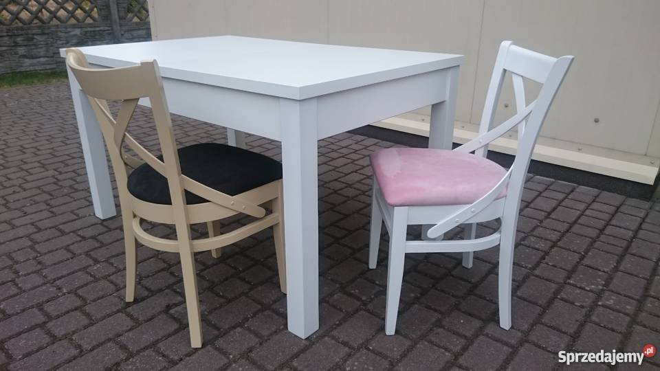 Krzesło fotelik tapicerowane nowoczesne białe Warszawa