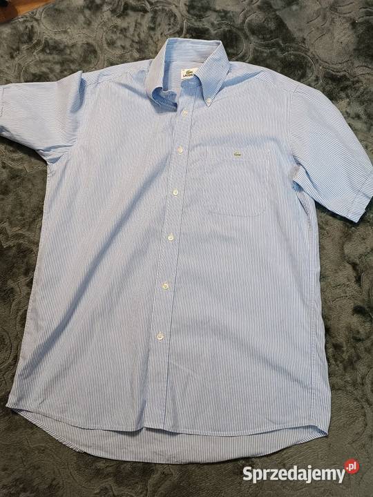Lacoste koszula męska 40 L błękitna w paski stan Katowice sprzedam