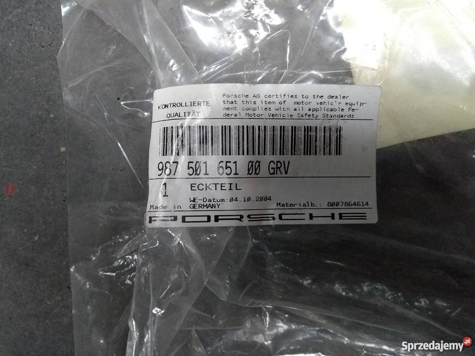PORSCHE 987C Cayman panel narożny lewy tył osobowe