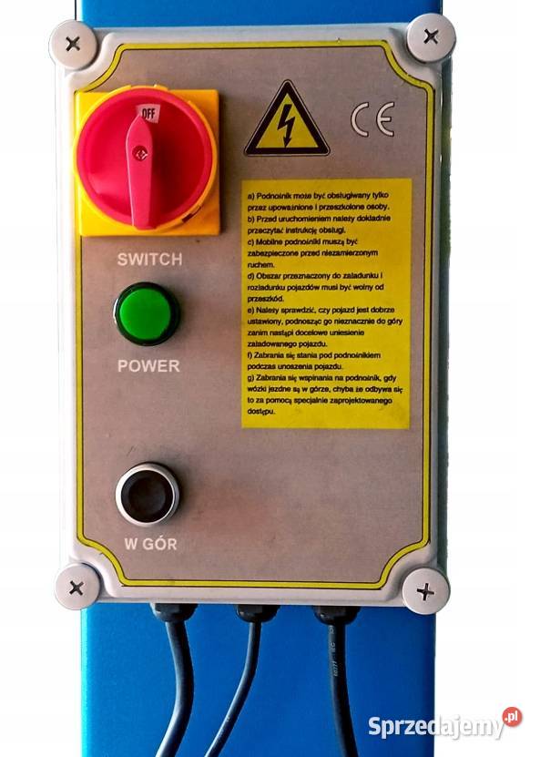 Podnośnik czterokolumnowy 4T pod geometrię 400V
