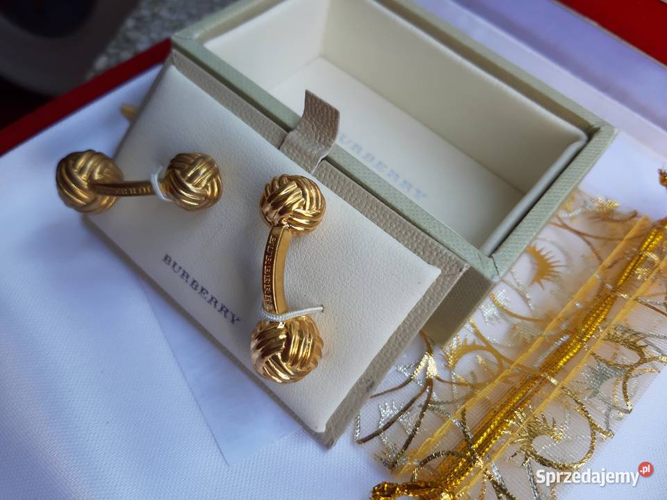 BURBERRY ZŁOCONE SPINKI MANKIETOryginałNowe w pozłacane Konstancin-Jeziorna
