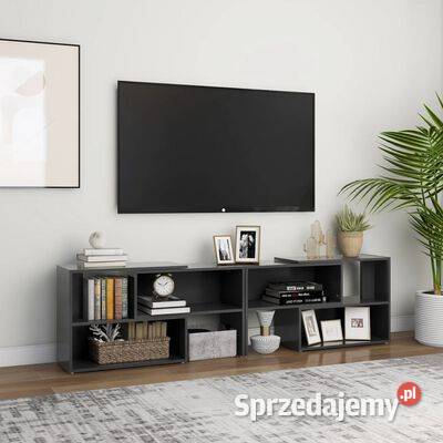 Szafka pod TV szara 149x30x52 materiał Warszawa