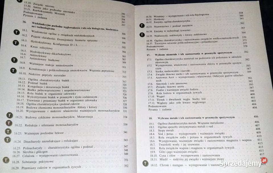 Chemia szkół przemysłu spożywczego Tadeusz tradycyjny podręcznik Chełm