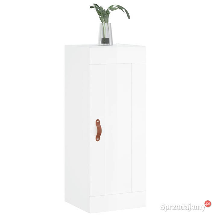 Szafka wisząca biała o wysokim połysku 345x34x90