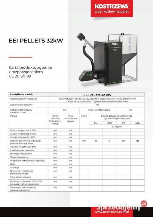 EEI PELLETS 32 kW VG geometria kocioł KOSTRZEWA kujawsko-pomorskie