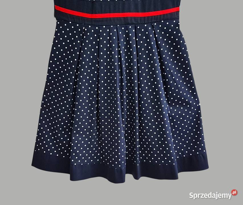 Damska elegancka sukienka granatowa na