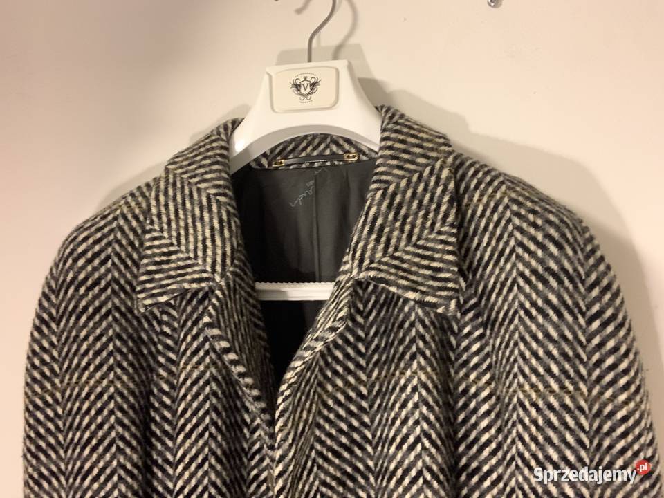 Płaszcz męski 100 wełna dziewicza Vintage Pierre
