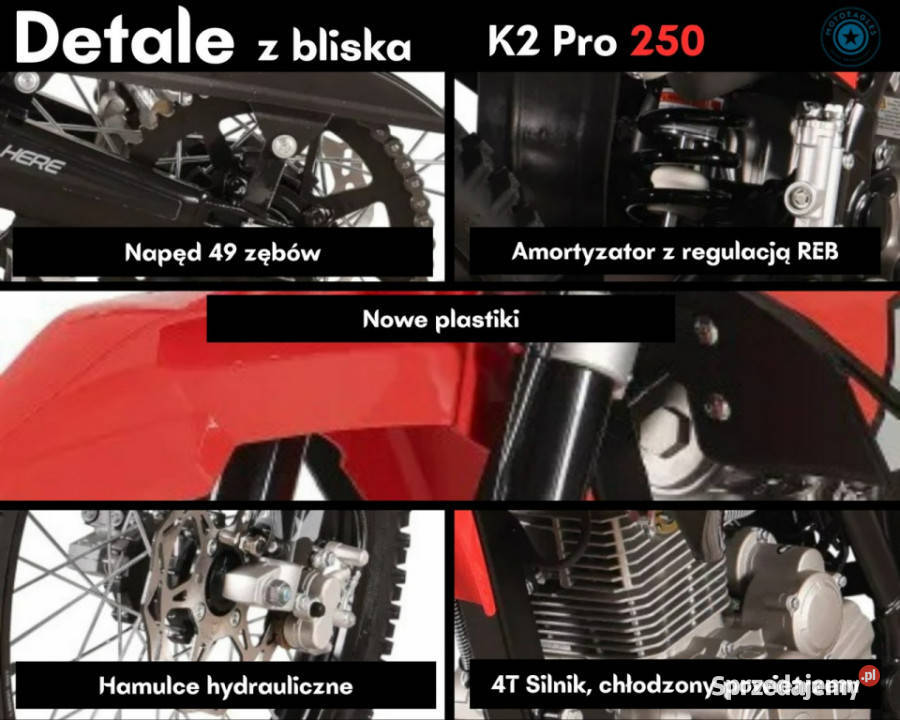 KAYO K2 Cross Kayo K2 Pro 250 Transport Raty 250cm3 wielkopolskie Stare Miasto