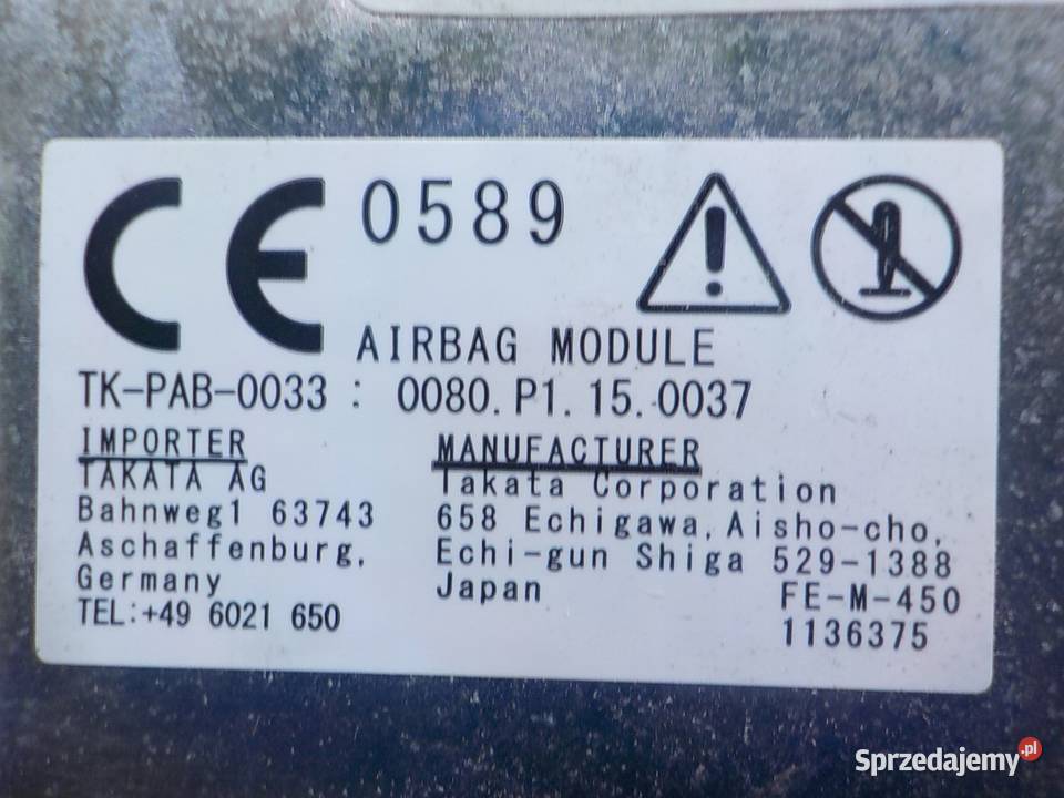 HONDA INSIGHT II 13 IMA 10r 5D AIRBAG poduszka Suków