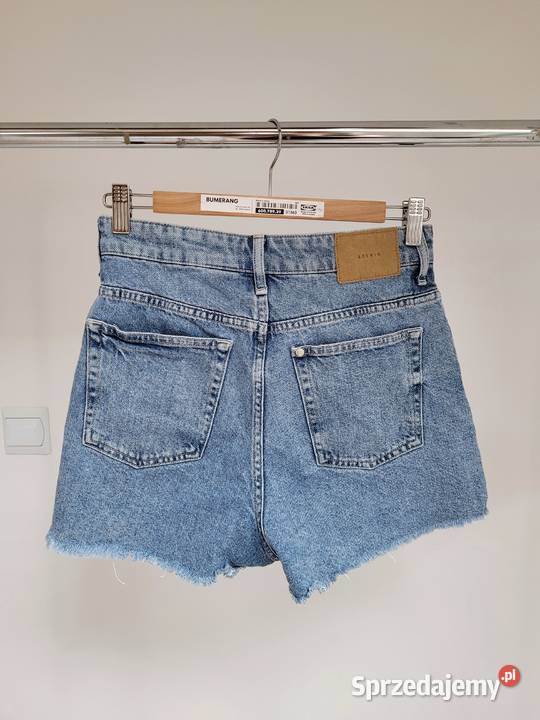Niebieskie szorty dżinsowe z wysokim stanem