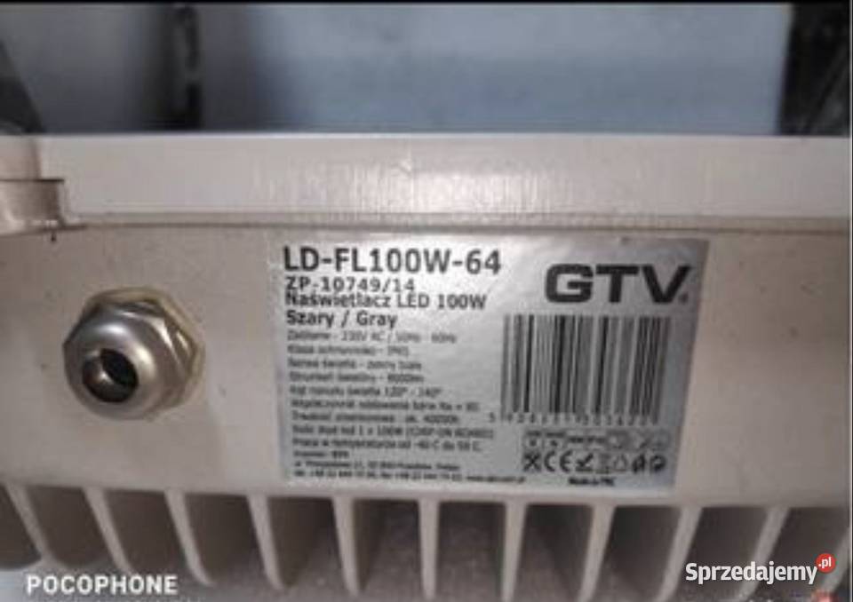 Naświetlacz led 100W szary śląskie Gliwice sprzedam