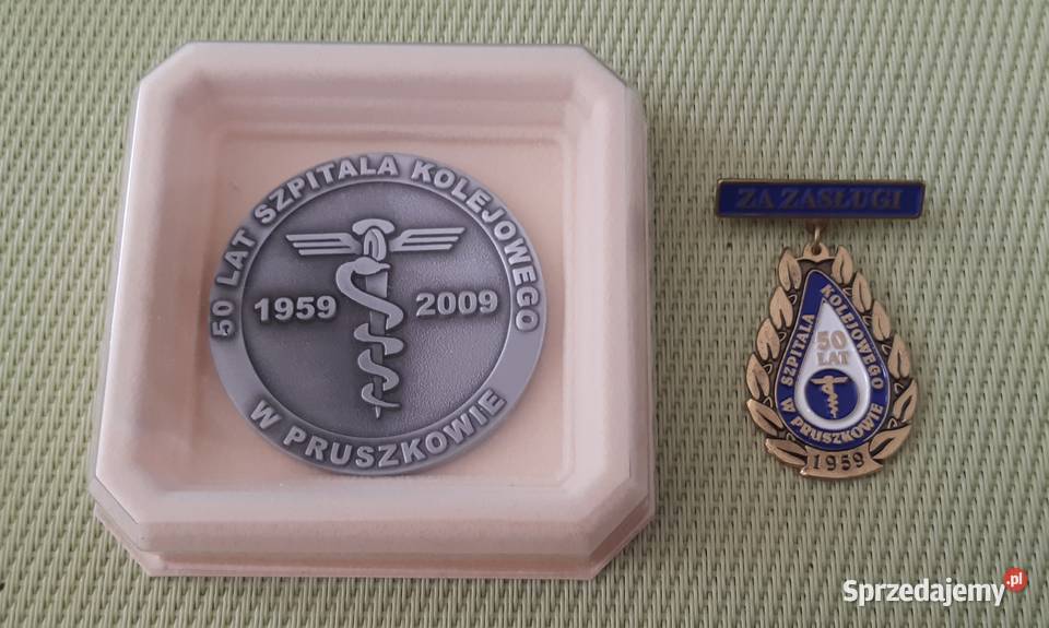 Medal odznaka 50 lat Szpitala Kolejowego w Pruszków