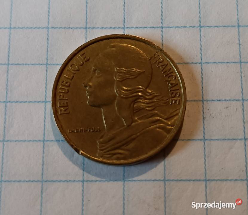 5 CENTIMES 1976 FRANCJA Numizmatyka lubelskie Piszczac