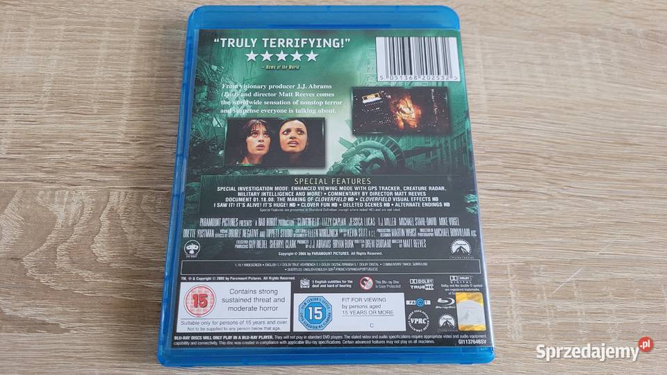 Projekt Monster Cloverfield BLURAY BR Łódź