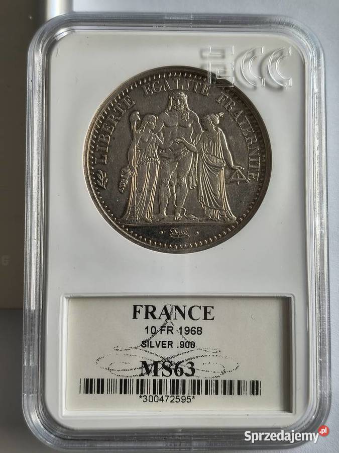 10 franków 1968 Francja Herkules srebro Ag 900 Szczecin
