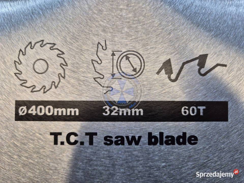 Tarcza do drewna z Widią TCT 400mm x 60T 3
