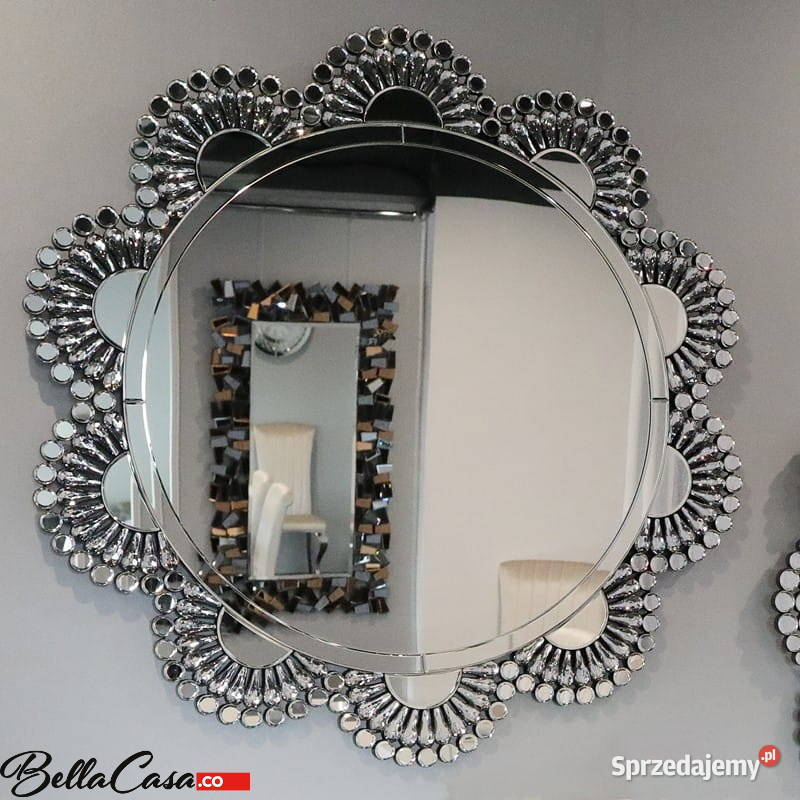 SREBRNE LUSTRO GLAMOUR OKRĄGŁE ŚR 93 sypialnia mazowieckie Warszawa