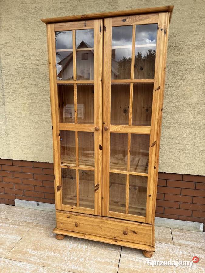 Witryna drewniana sosnowa 2 drzwiowa kredens Garwolin sprzedam